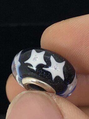 👍👍Pandora Starry Night Sky Murano Glass Bead Charm